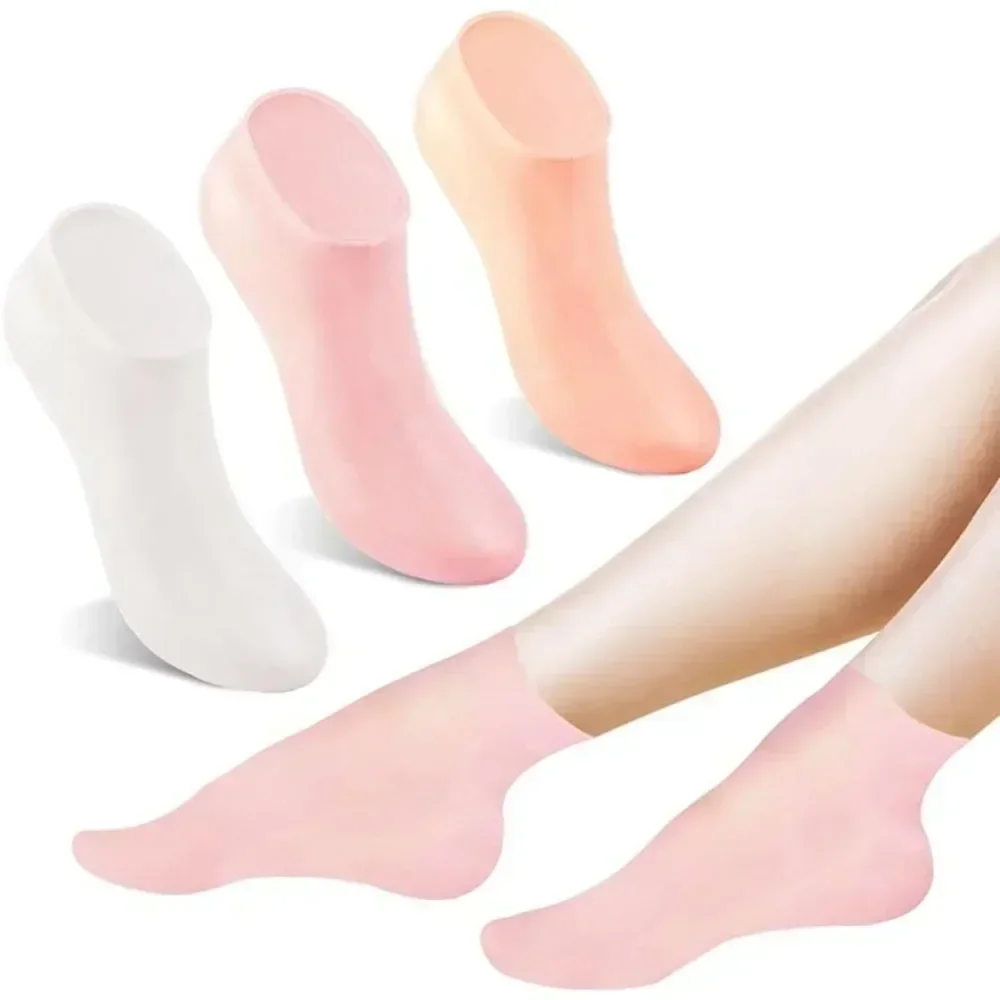 Aha Bha Exfoliant - 1Pair Silicone Socks Foot Spa Moisturizing