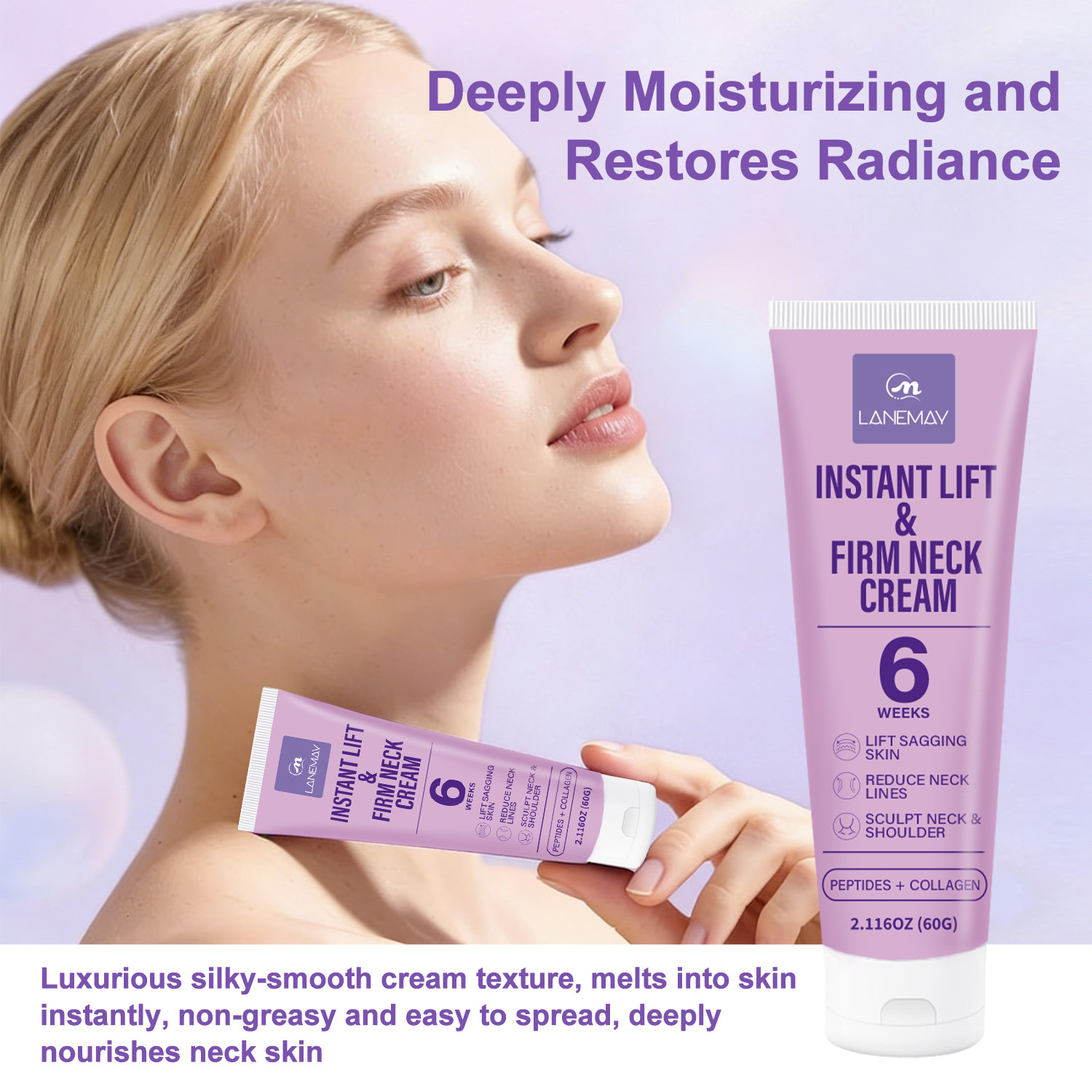 Instant Lift Firm Neck Cream w - Peptide Neck Cream recension och pris
