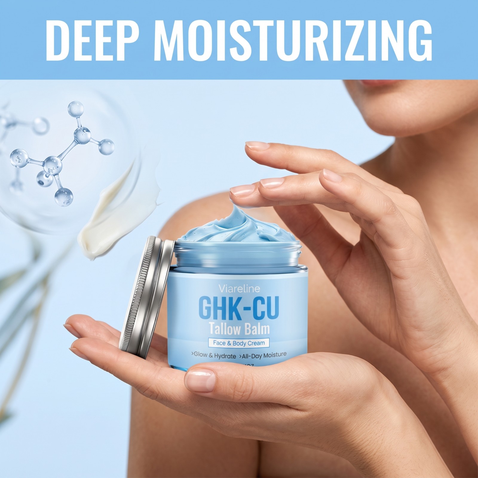 Copper Peptide Blue GHK-CU Tal - Peptide Neck Cream recension och pris