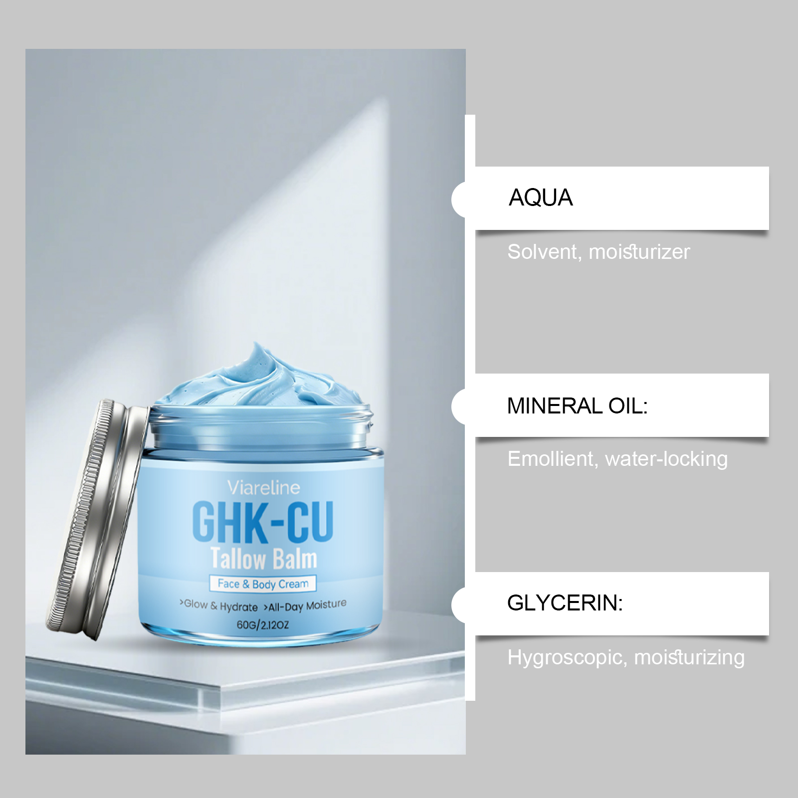 GHK-Cu Copper Peptide Tallow B - Peptide Neck Cream recension och pris