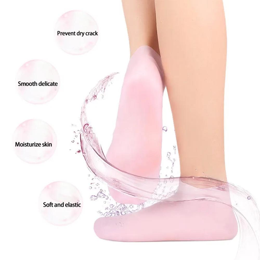 1Pair Silicone Foot Care Socks - Aha Bha Exfoliant recension och pris