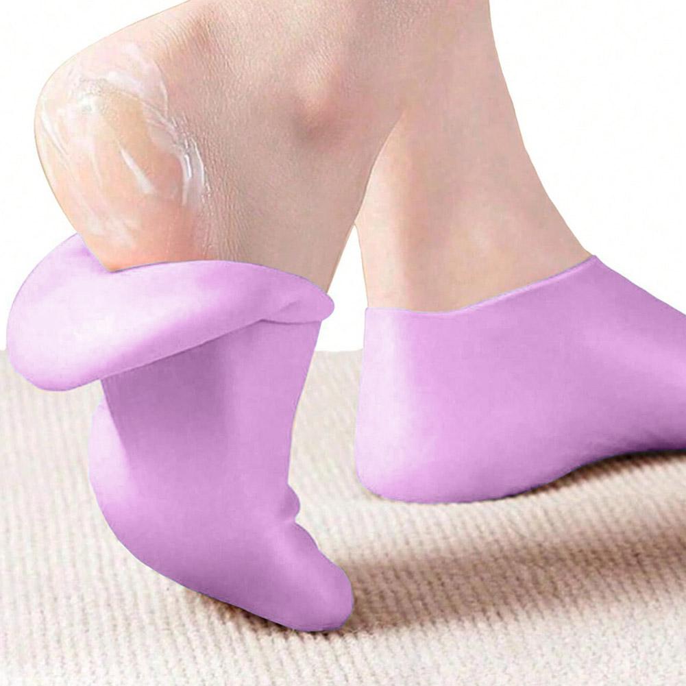1Pair Silicone Foot Care Socks - Aha Bha Exfoliant recension och pris