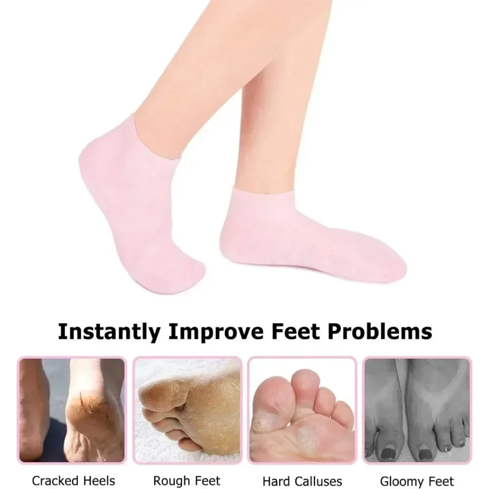 1Pair Silicone Socks Foot Spa  - Aha Bha Exfoliant recension och pris
